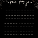 Personalized Custom Poem